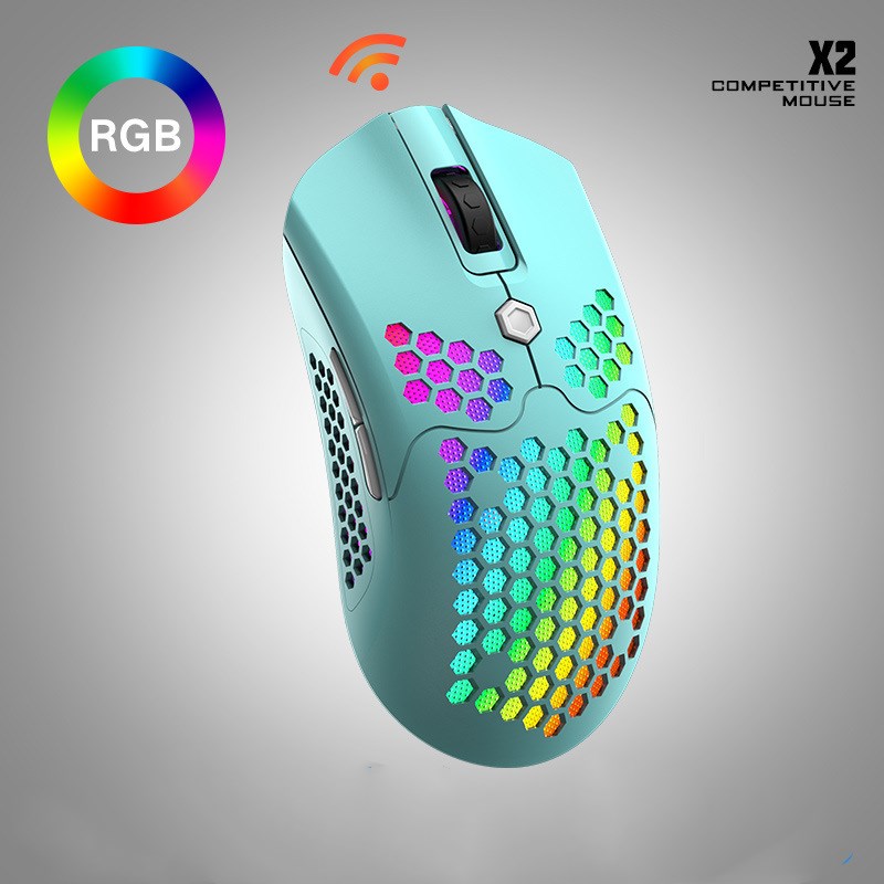 Free Wolf X2 wireless mouse RGB dual-mode game mouse